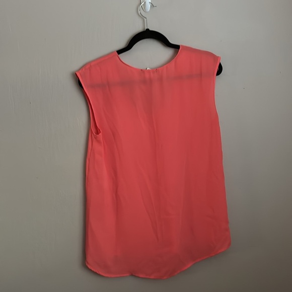 Shinestar Vibrant Coral Sleeveless Blouse size medium - Picture 2 of 5